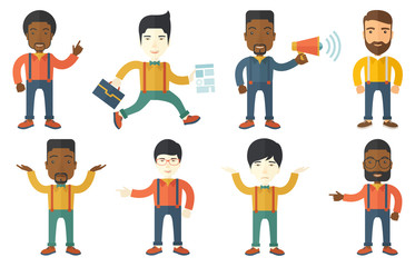 Vector set of illustrations with business people.
