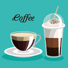 delicious coffee shop products vector illustration design