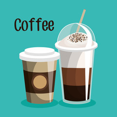 delicious coffee shop products vector illustration design