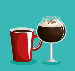 delicious coffee shop products vector illustration design