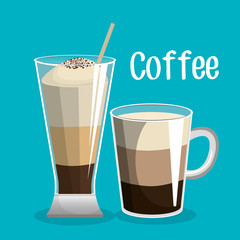 delicious coffee shop products vector illustration design