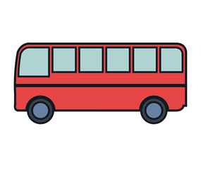 bus vehicle isolated icon vector illustration design