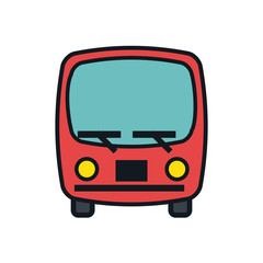 bus vehicle isolated icon vector illustration design