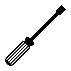 Screwdriver icon. Tool instrument repair and construction theme. Isolated design. Vector illustration