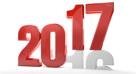 new year 3d redner 2017