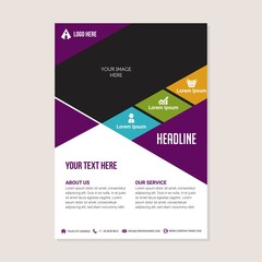 Corporate business annual report brochure flyer design. Leaflet cover presentation. Flier with Abstract geometric background. Modern publication poster magazine, layout template A4 flyer