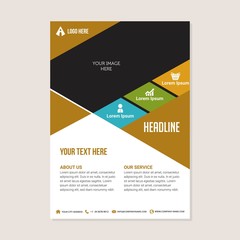 Corporate business annual report brochure flyer design. Leaflet cover presentation. Flier with Abstract geometric background. Modern publication poster magazine, layout template A4 flyer