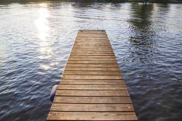 Fototapeta premium wooden pier on water