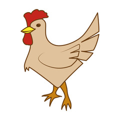 chicken icon. farm animals concept. colorful design. vector illustration