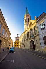 Fototapeta na wymiar Historic Zagreb upper town street view