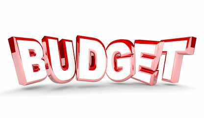Budget Plan Money Spending Save Savings Word 3d Illustration
