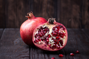 Some red juicy pomegranate