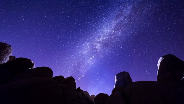Milky Way and Rocks Timelapse in Joshua Tree National Park