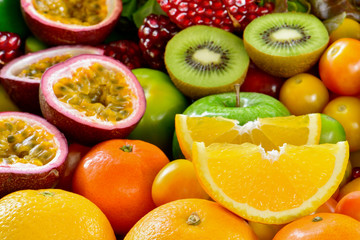 Clousup orance juice, Arrangement orange juice slice wtih group