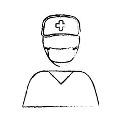 medical man nurse icon over white background. vector illustration