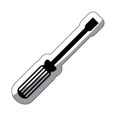Screwdriver icon. Tool instrument repair and construction theme. Isolated design. Vector illustration