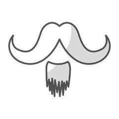 vintage style mustache icon image vector illustration design 