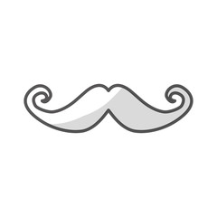 vintage style mustache icon image vector illustration design 