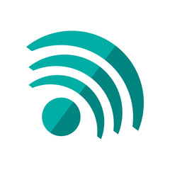 Wifi wave icon. Internet technology and communication theme. Isolated design. Vector illustration