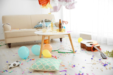 After party interior chaos