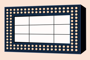 Vector modern retro billboard background with place for your text