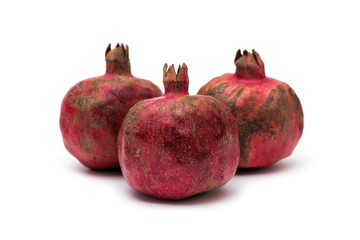 Pomegranate on white background