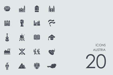 Set of Austria icons