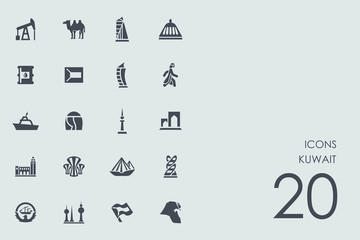 Set of Kuwait icons