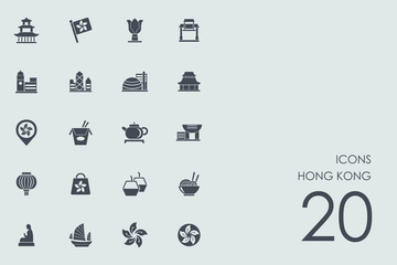 Set of Hong Kong icons