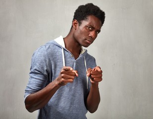 Man pointing to the camera