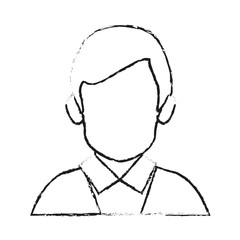 Man icon. Male avatar person people and human theme. Isolated design. Vector illustration