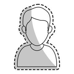 Man icon. Male avatar person people and human theme. Isolated design. Vector illustration