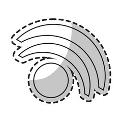 Wifi wave icon. Internet technology and communication theme. Isolated design. Vector illustration