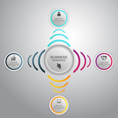 Business concept circle infographic template. 