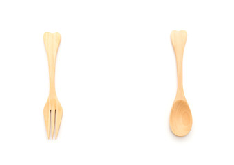 wood spoon and fork