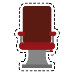 Chair icon. Hair salon supply utensil and barbershop theme. Isolated design. Vector illustration