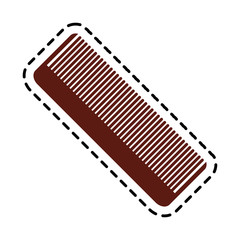 Comb icon. Hair salon supply utensil and barbershop theme. Isolated design. Vector illustration