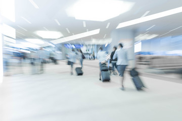 abstract blur in airport