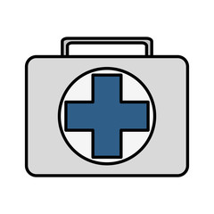 Obraz premium Medical kit icon. Medical health care hospital and emergency theme. Isolated design. Vector illustration