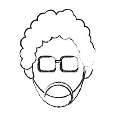 Man head icon. Male avatar person people and human theme. Isolated design. Vector illustration
