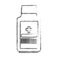 Medicine jar icon. Medical health care hospital and emergency theme. Isolated design. Vector illustration