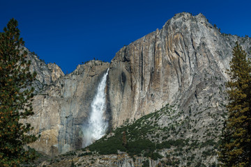 Fall colors and flowing water at Yosemite in October