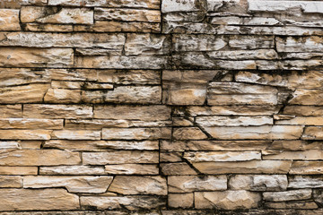 rustic sandstone tile wall for background