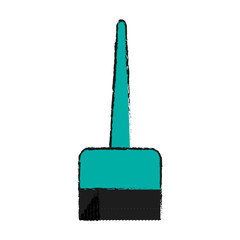 Brush icon. Hair salon supply utensil and barbershop theme. Isolated design. Vector illustration