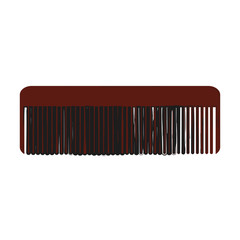 Comb icon. Hair salon supply utensil and barbershop theme. Isolated design. Vector illustration