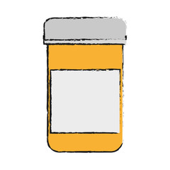 Medicine jar icon. Medical health care hospital and emergency theme. Isolated design. Vector illustration