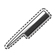 Comb icon. Hair salon supply utensil and barbershop theme. Isolated design. Vector illustration