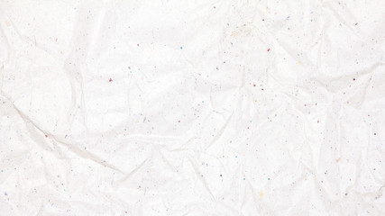 Recycled crumpled white paper texture or paper background for design with copy space for text or image.