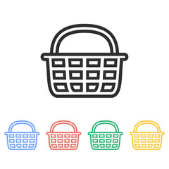 Shopping basket - vector icon.