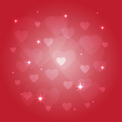 
Transparent Pink hearts background for Valentine's Day